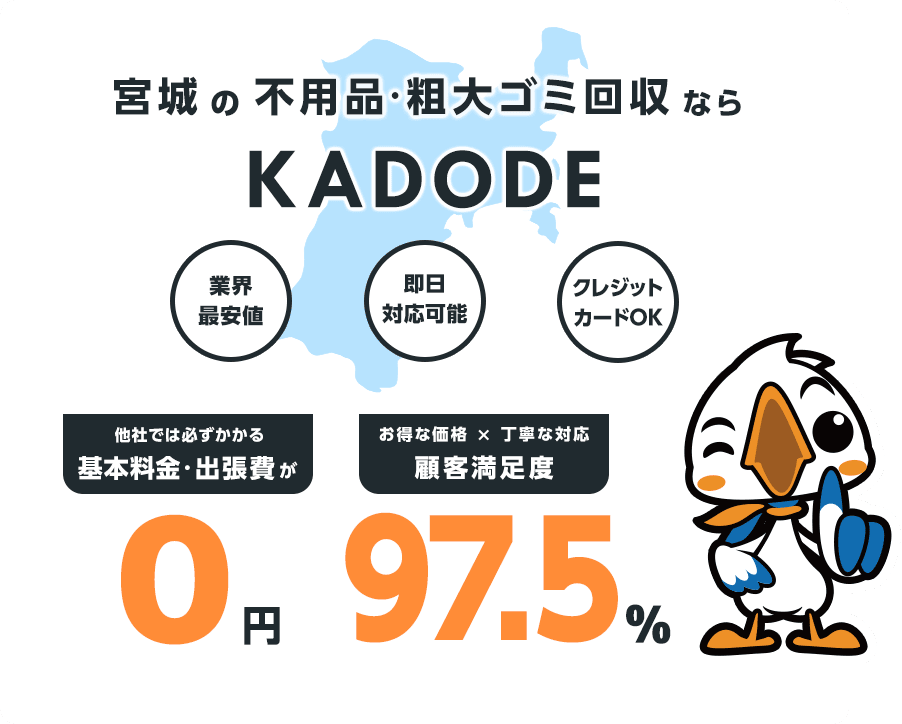 の不用品・粗大ごみ回収ならKADODE